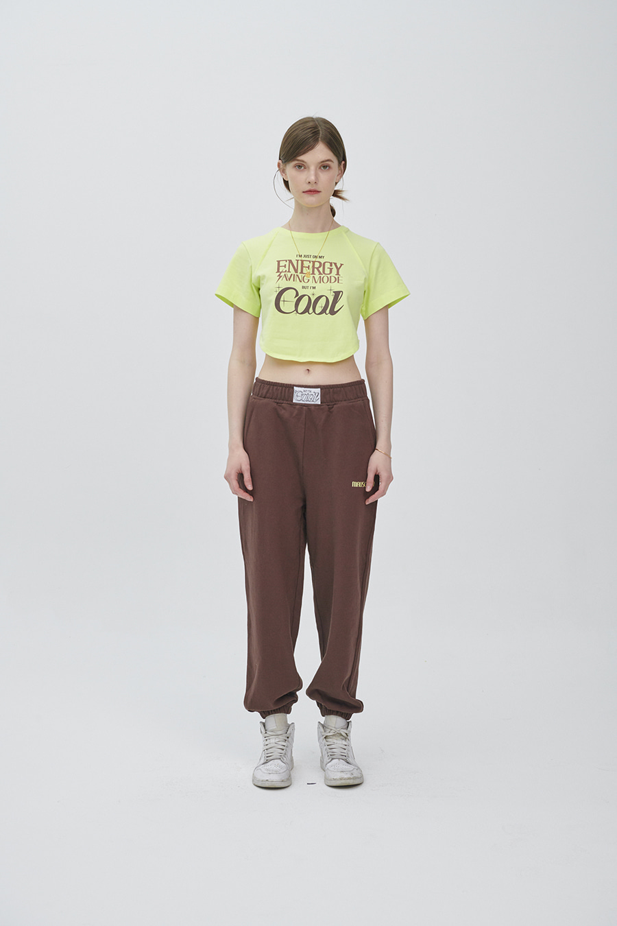Corset lined saving mode t-shirt - Lime