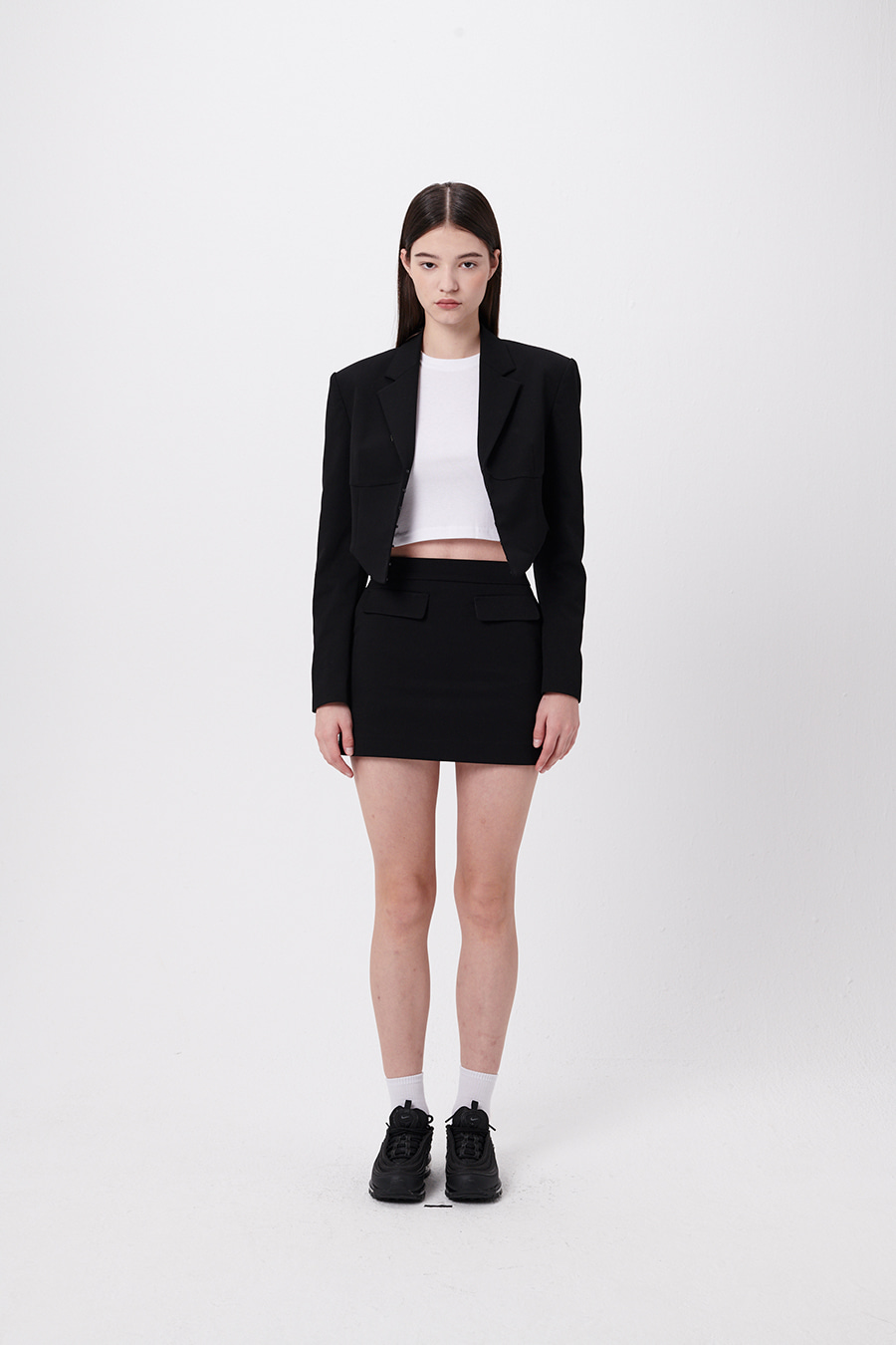 Corset tailored jacket - Black