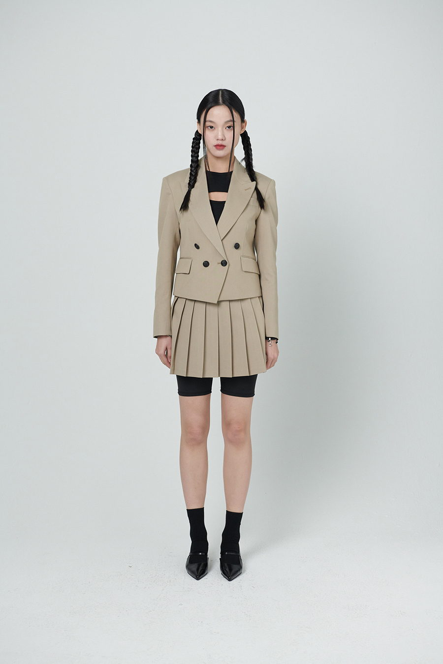 [ITZY 유나, 에스파, 태연, 진지희, 레드벨벳 예리, 이유비 착용] Tailored cropped suit jacket